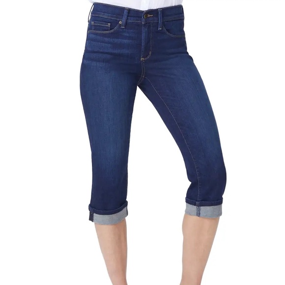 NYDJ Denim - NYDJ NWT Marilyn Crop cuff bezel Jean size 10